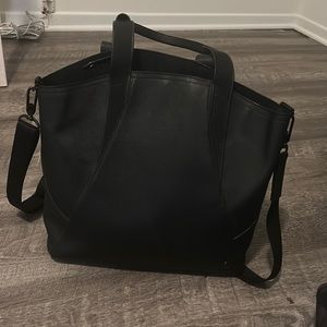 Black leather lululemon bag